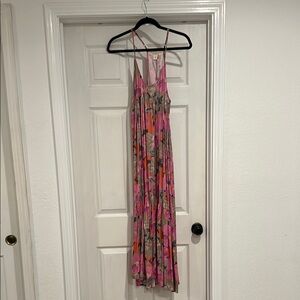 Saltwater LUXE Pink and Orange Spaghetti Strap Sundress